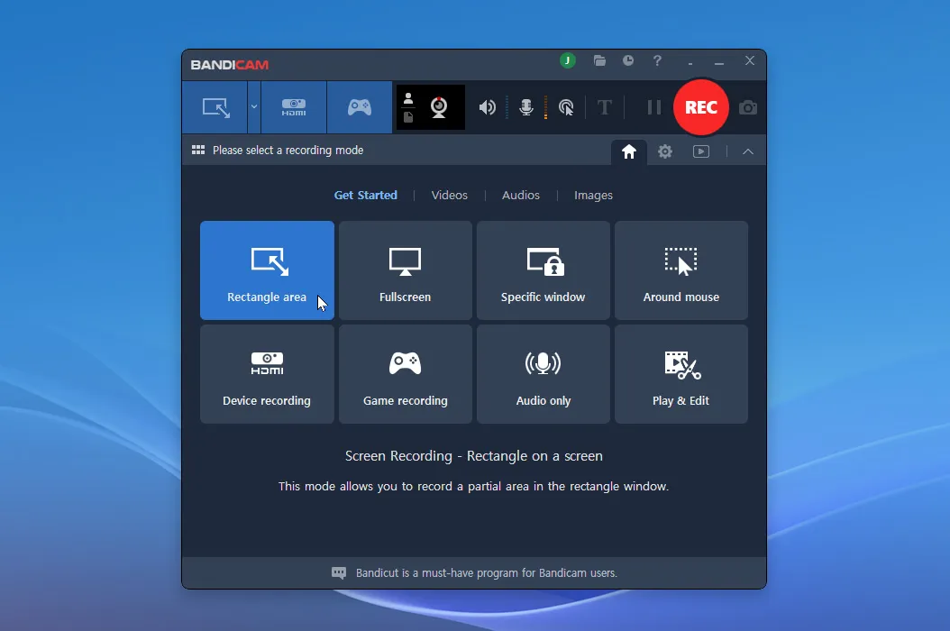 Bandicam 录制模式