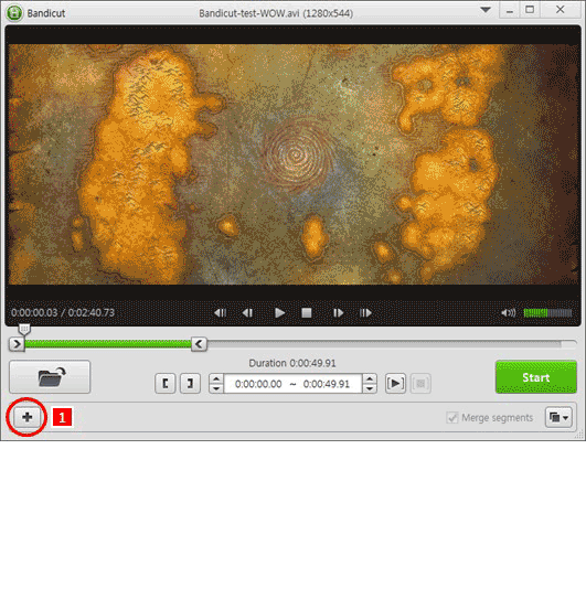 multiple video cutting, select the cutting area
