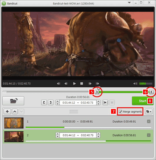 video cutting, merging, splitting, example2