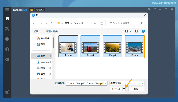 批量处理视频通用操作过程 - 打开文件