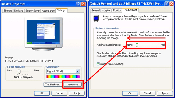 WinXP“视频加速功能”设置
