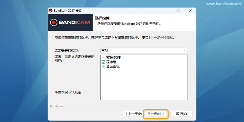 安装 Bandicam 选择组件 - Bandicam(班迪录屏) 安装 Bandicam 选择组件 - Bandicam(班迪录屏)