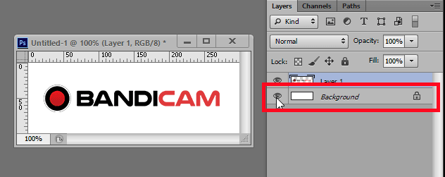 在 Photoshop 中创建透明背景的标志文件