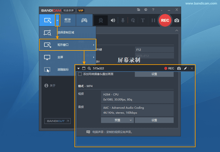 录屏软件 Bandicam 录制模式 - Bandicam(班迪录屏) 录屏软件 Bandicam 录制模式 - Bandicam(班迪录屏)